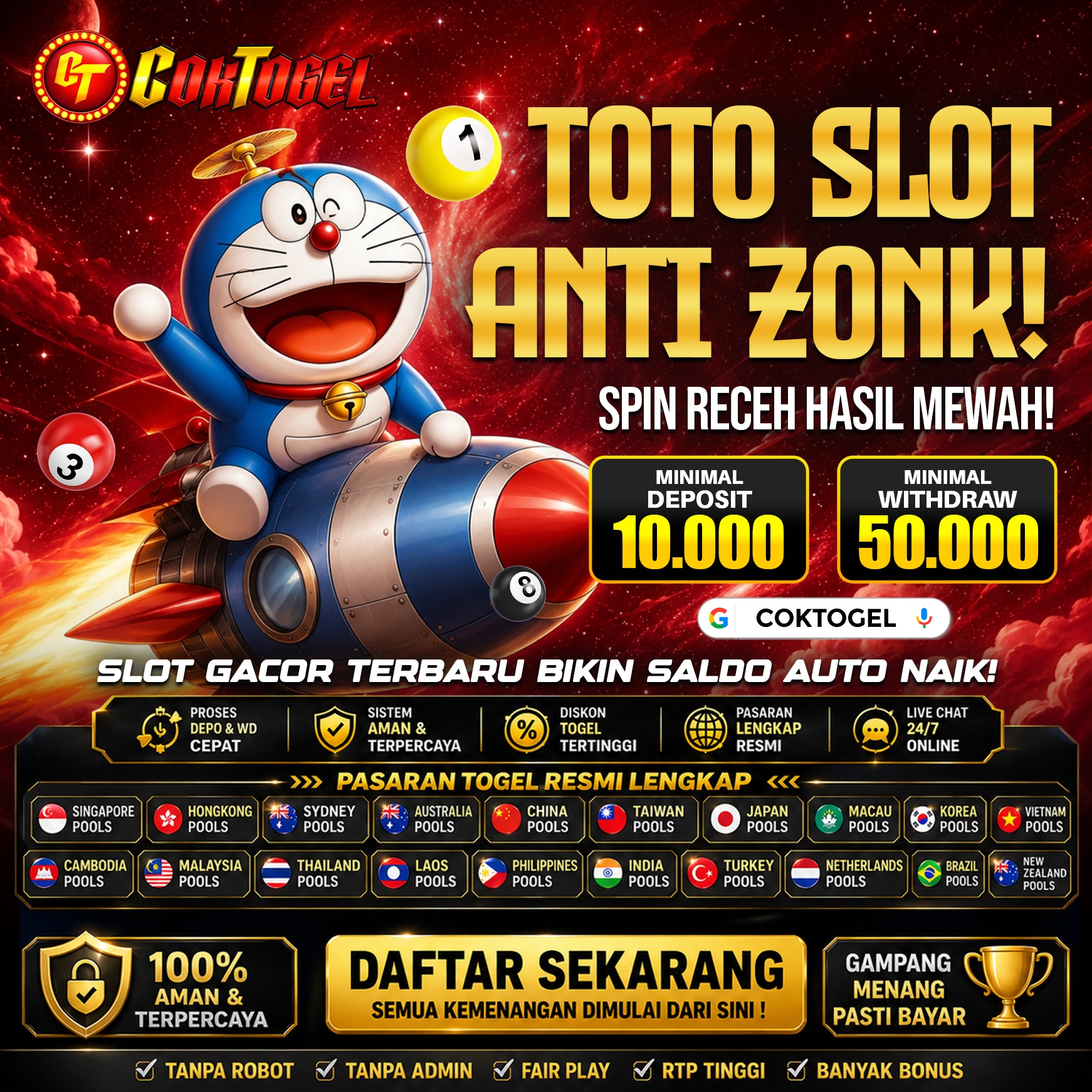 COKTOGEL ⭐ Dapatkan Perkalian 1000 di Toto Slot COK TOGEL Link Resmi Gampang Maxwin